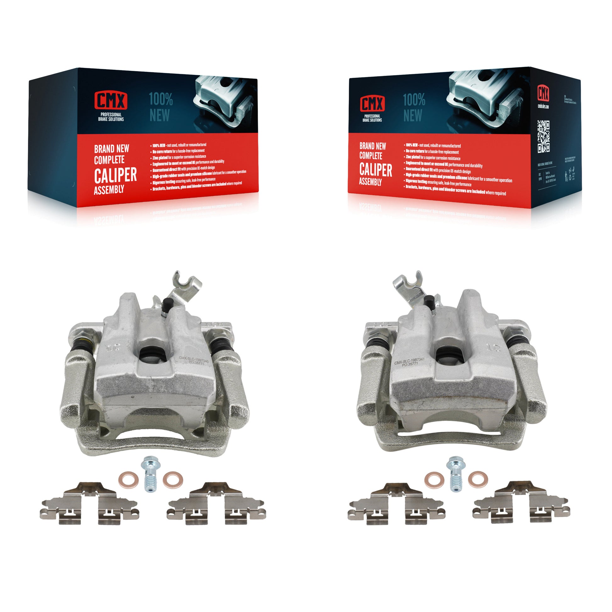 CMX KBC-100736 Disc Brake Caliper for 2017-2022 Toyota Corolla, Toyota Prius AWD-e, Toyota Prius & more - Rear product image