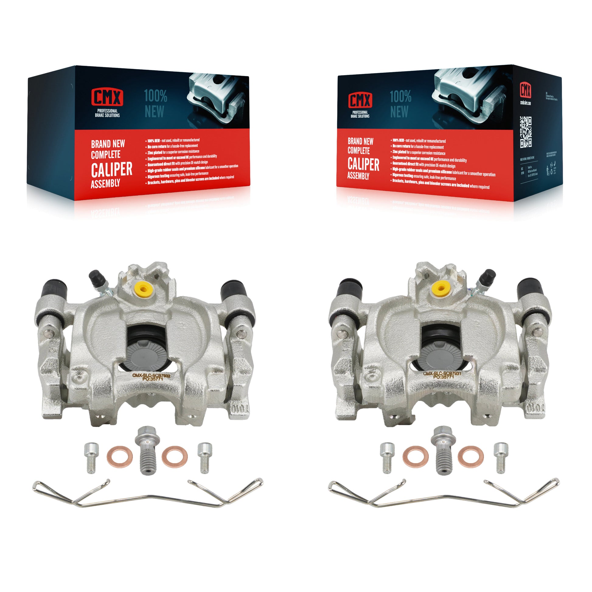 CMX KBC-100744 Disc Brake Caliper for 2015-2024 Volkswagen Atlas, Volkswagen Atlas Cross Sport, Volkswagen Jetta & more - Rear product image