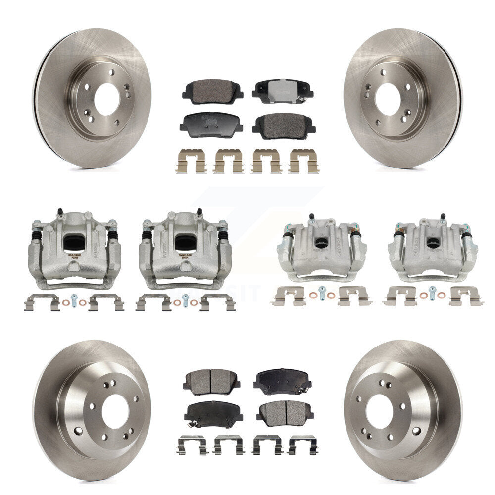 Transit Auto KC8-101357T Disc Brake Kit for 2010-2013 Kia Sorento, Hyundai Santa Fe - Front and Rear product image