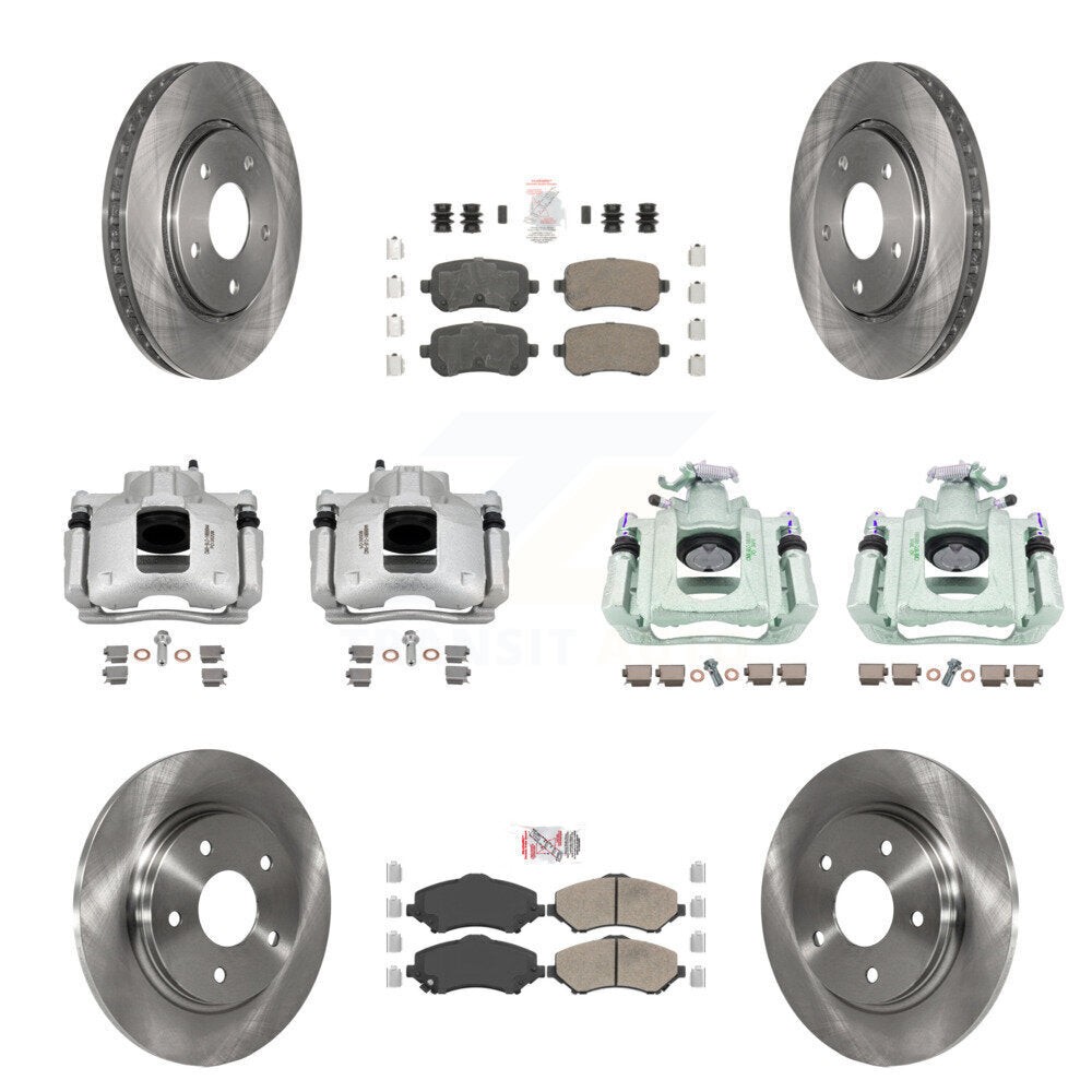 Transit Auto KC8-102609N Disc Brake Kit for 2008-2012 Ram C/V, Volkswagen Routan, Chrysler Town & Country & more - Front and Rear product image