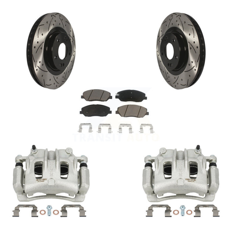 Transit Auto KCD-100002C Disc Brake Kit for 2013-2016 Hyundai Santa Fe, Hyundai Santa Fe XL - Front product image