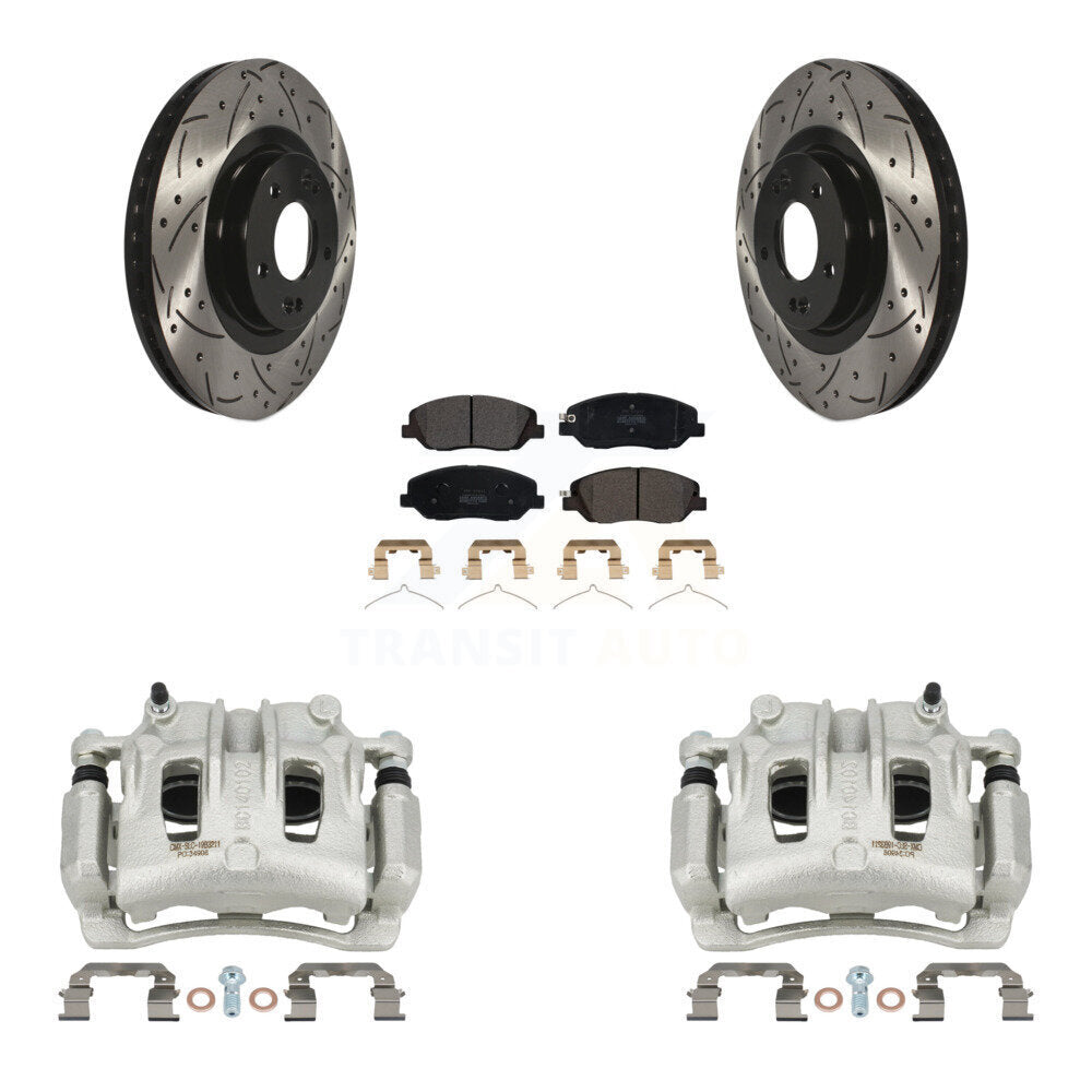 Transit Auto KCD-100004P Disc Brake Kit for 2017-2019 Hyundai Santa Fe, Hyundai Santa Fe XL - Front product image
