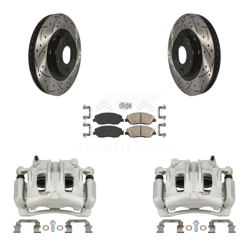 Transit Auto KCD-100042N Disc Brake Kit for 2017-2019 Hyundai Santa Fe, Hyundai Santa Fe XL - Front product image