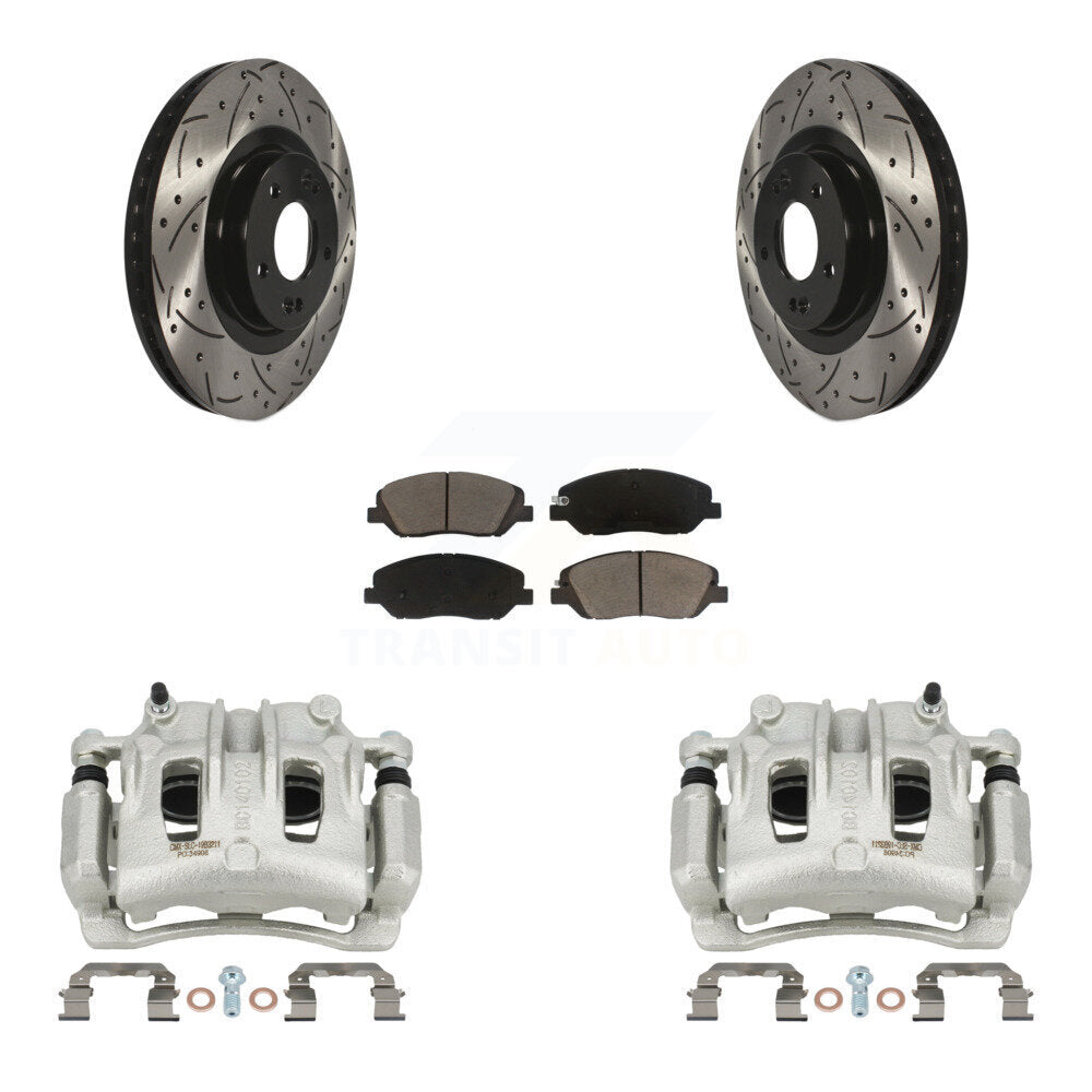 Transit Auto KCD-100056C Disc Brake Kit for 2017-2019 Hyundai Santa Fe, Hyundai Santa Fe XL - Front product image