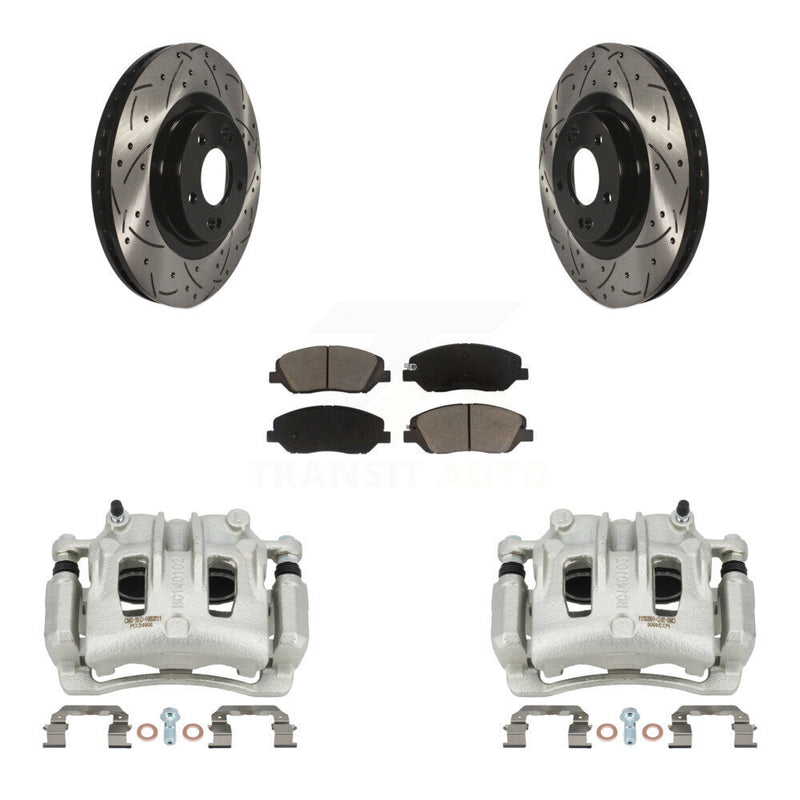 Transit Auto KCD-100056C Disc Brake Kit for 2017-2019 Hyundai Santa Fe, Hyundai Santa Fe XL - Front product image