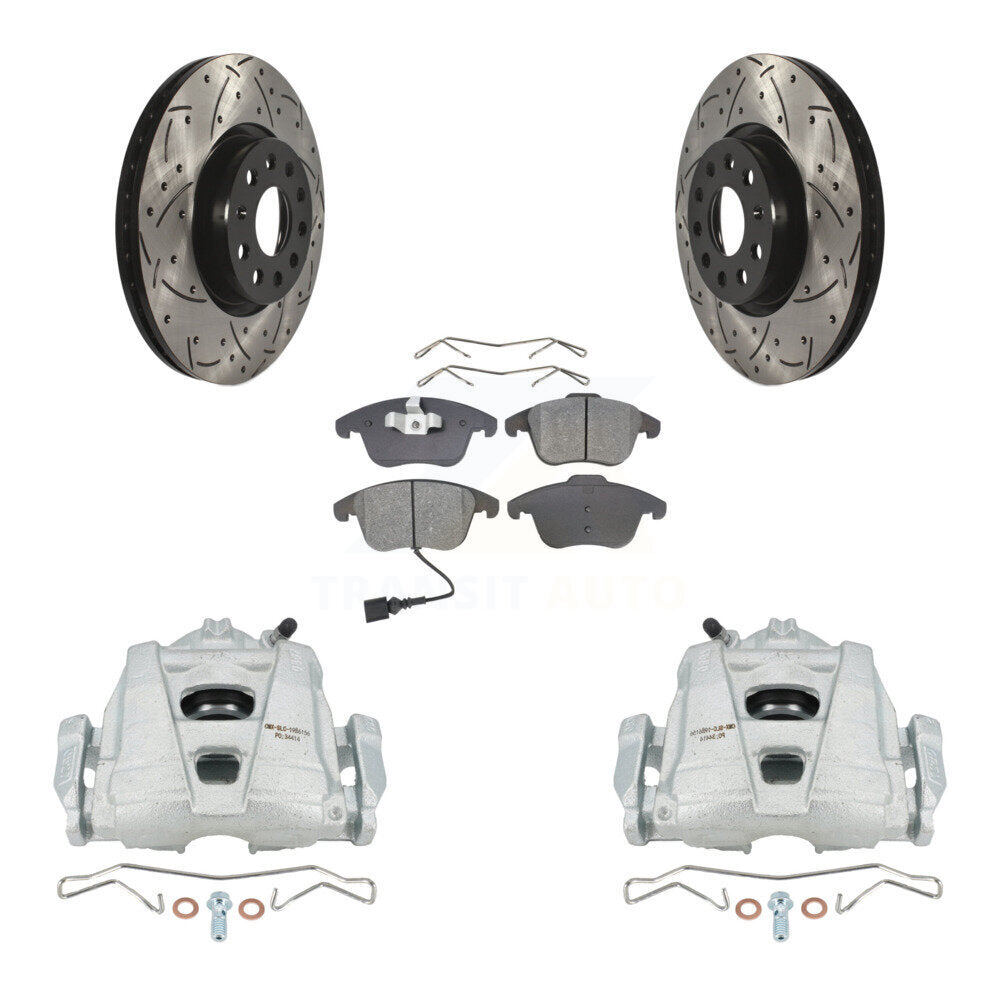 Transit Auto KCD-100058S Disc Brake Kit for 2009-2020 Volkswagen Tiguan Limited, Audi Q3, Audi Q3 Quattro & more - Front product image