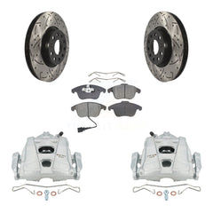Transit Auto KCD-100058S Disc Brake Kit for 2009-2020 Volkswagen Tiguan Limited, Audi Q3, Audi Q3 Quattro & more - Front product image
