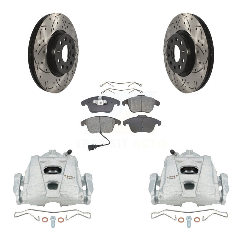 Transit Auto KCD-100058S Disc Brake Kit for 2009-2020 Volkswagen Tiguan Limited, Audi Q3, Audi Q3 Quattro & more - Front product image