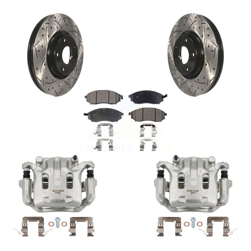 Transit Auto KCD-100087P Disc Brake Kit for 2006-2020 INFINITI Q40, INFINITI Q70L, INFINITI QX70 & more - Front product image