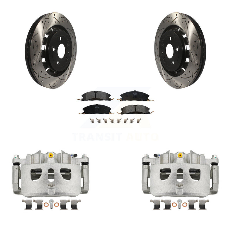 Transit Auto KCD-100094P Disc Brake Kit for 2013-2019 Ford Taurus, Ford Explorer, Ford Special Service Police Sedan & more - Front product image