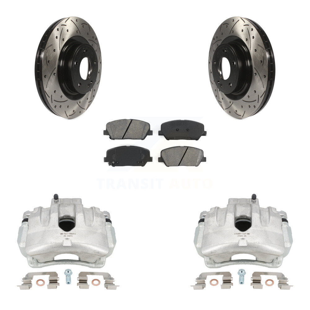 Transit Auto KCD-100102S Disc Brake Kit for 2014-2016 Hyundai Genesis Coupe - Front product image