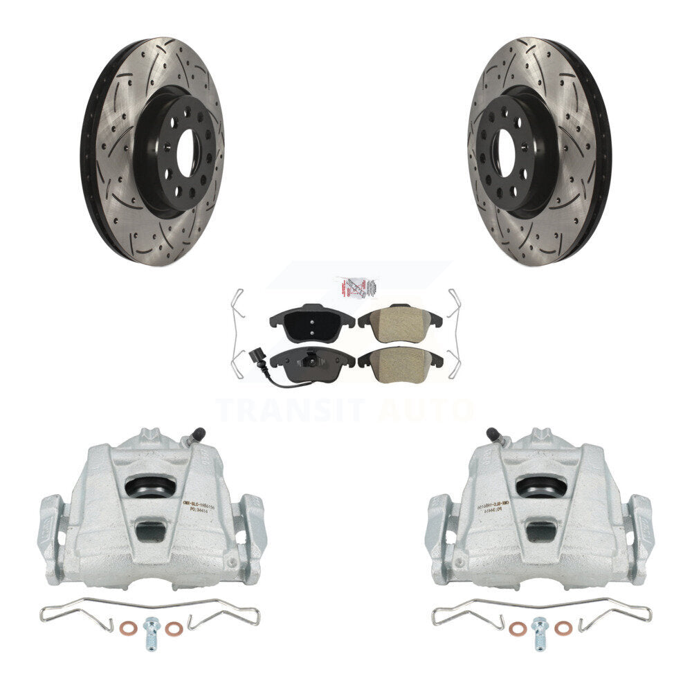 Transit Auto KCD-100129N Disc Brake Kit for 2009-2020 Volkswagen Tiguan Limited, Audi Q3, Audi Q3 Quattro & more - Front product image