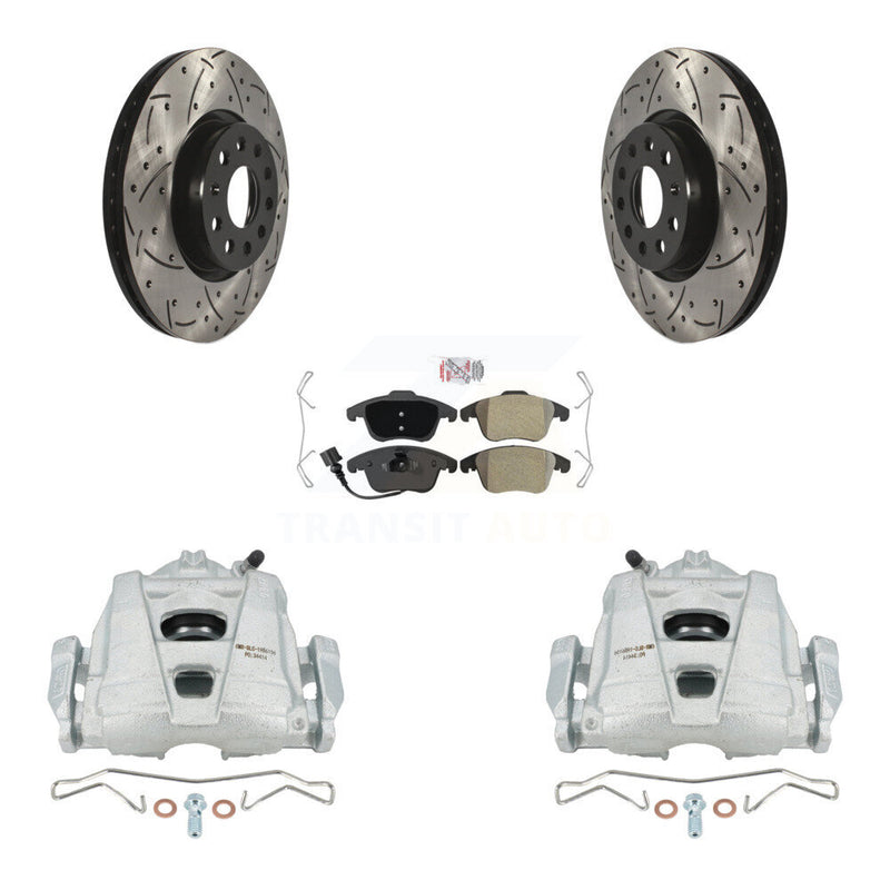 Transit Auto KCD-100129N Disc Brake Kit for 2009-2020 Volkswagen Tiguan Limited, Audi Q3, Audi Q3 Quattro & more - Front product image