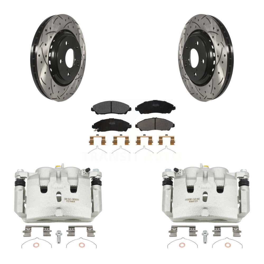 Transit Auto KCD-100135P Disc Brake Kit for 2016-2021 Acura MDX, Honda Ridgeline, Honda Pilot - Front product image