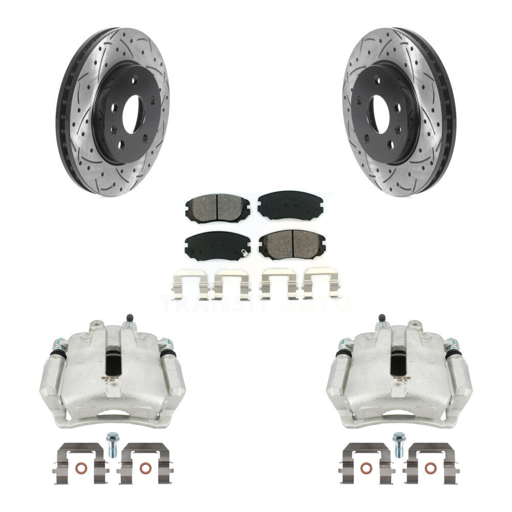 Transit Auto KCD-100147S Disc Brake Kit for 2011-2017 Chevrolet Malibu Limited, Chevrolet Malibu, Buick LaCrosse & more - Front product image