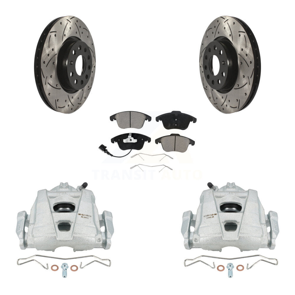 Transit Auto KCD-100149C Disc Brake Kit for 2009-2020 Volkswagen Tiguan Limited, Audi Q3, Audi Q3 Quattro & more - Front product image