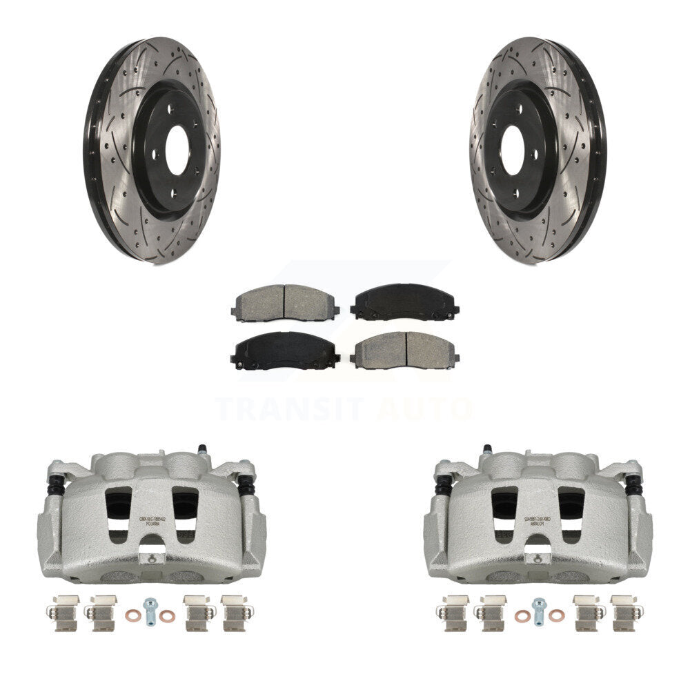 Transit Auto KCD-100153S Disc Brake Kit for 2017-2024 Chrysler Grand Caravan, Chrysler Pacifica, Chrysler Voyager & more - Front product image