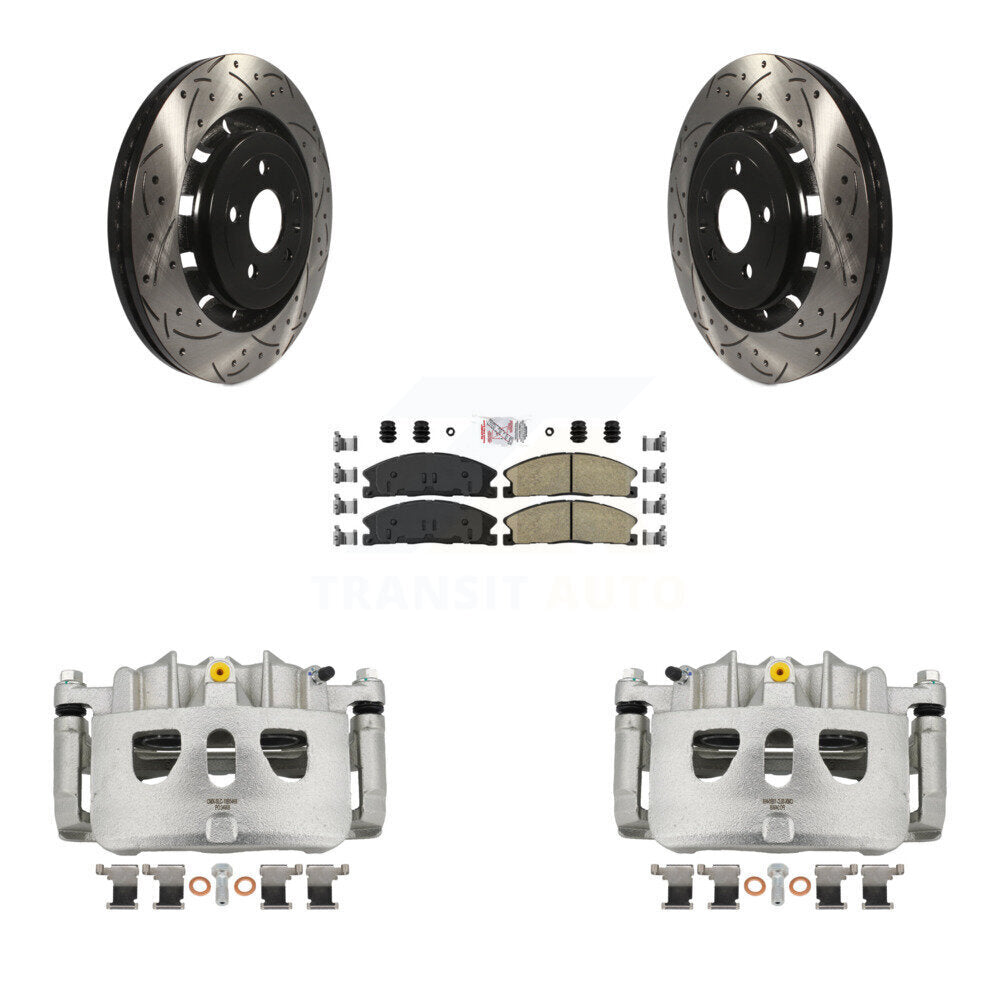 Transit Auto KCD-100158N Disc Brake Kit for 2013-2019 Ford Taurus, Ford Explorer, Ford Special Service Police Sedan & more - Front product image
