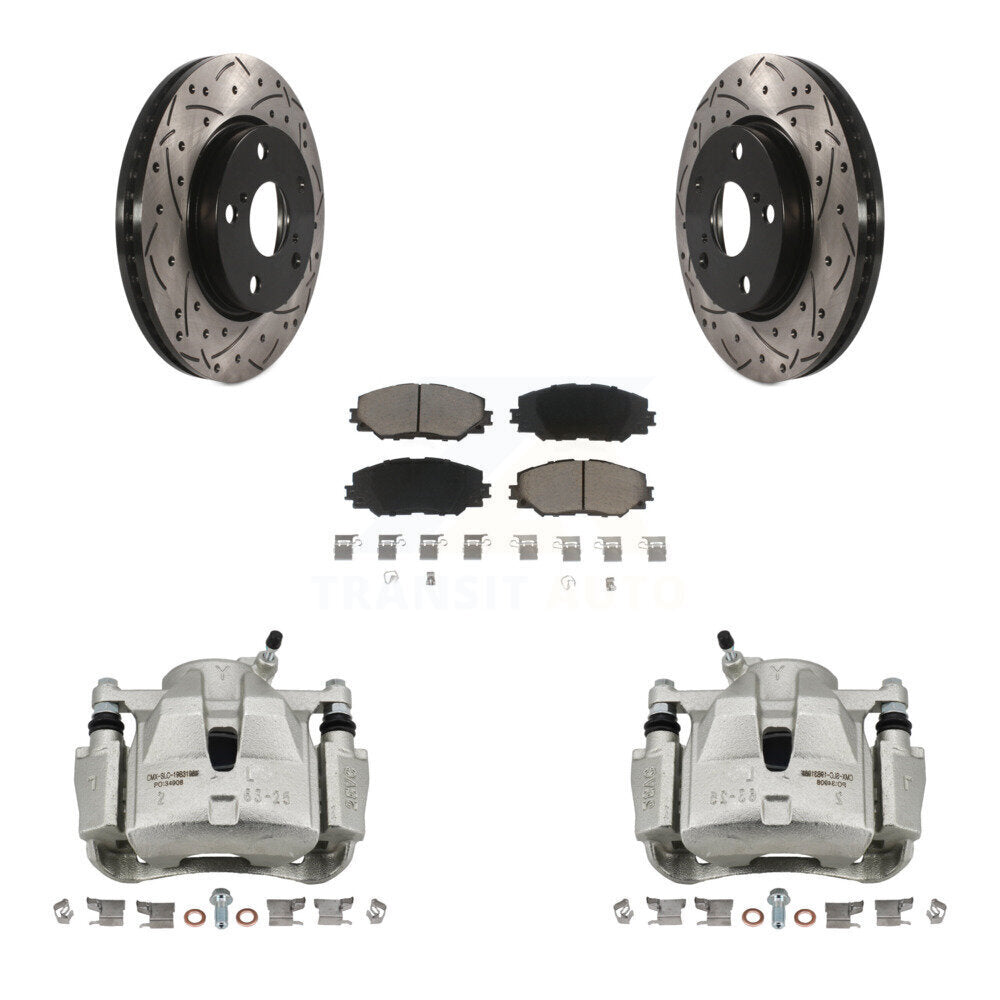 Transit Auto KCD-100180C Disc Brake Kit for 2008-2018 Toyota RAV4, Toyota Prius V, Lexus HS250h & more - Front product image