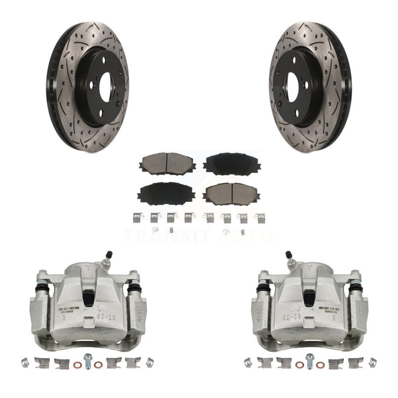 Transit Auto KCD-100180C Disc Brake Kit for 2008-2018 Toyota RAV4, Toyota Prius V, Lexus HS250h & more - Front product image