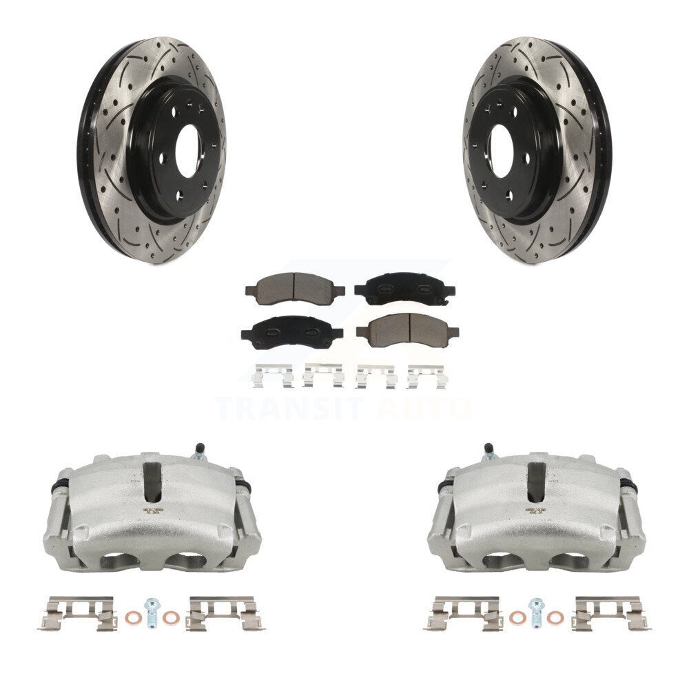 Transit Auto KCD-100192C Disc Brake Kit for 2007-2017 GMC Acadia Limited, Chevrolet Traverse, Buick Enclave & more - Front product image