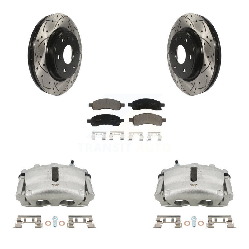Transit Auto KCD-100192C Disc Brake Kit for 2007-2017 GMC Acadia Limited, Chevrolet Traverse, Buick Enclave & more - Front product image