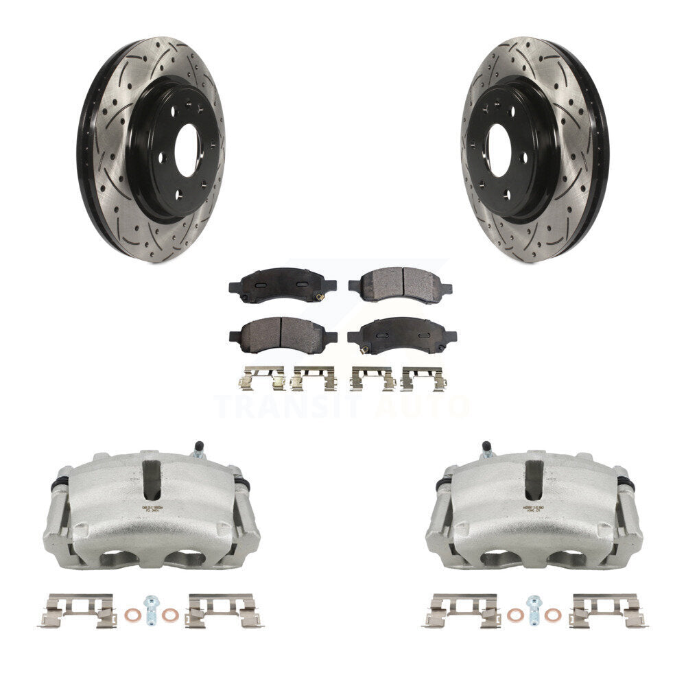 Transit Auto KCD-100198T Disc Brake Kit for 2007-2017 GMC Acadia Limited, Chevrolet Traverse, Buick Enclave & more - Front product image