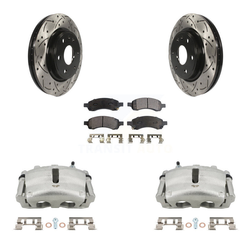 Transit Auto KCD-100198T Disc Brake Kit for 2007-2017 GMC Acadia Limited, Chevrolet Traverse, Buick Enclave & more - Front product image