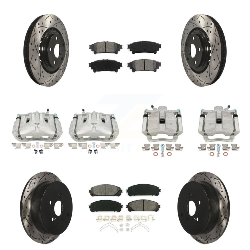 Transit Auto KCD-100214S Disc Brake Kit for 2013-2020 Toyota Highlander, Lexus RX350, Toyota Sienna - Front and Rear product image