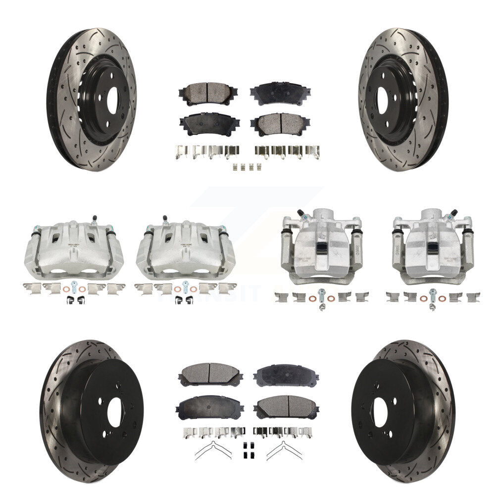 Transit Auto KCD-100218P Disc Brake Kit for 2010-2012 Toyota Sienna, Lexus RX350 - Front and Rear product image