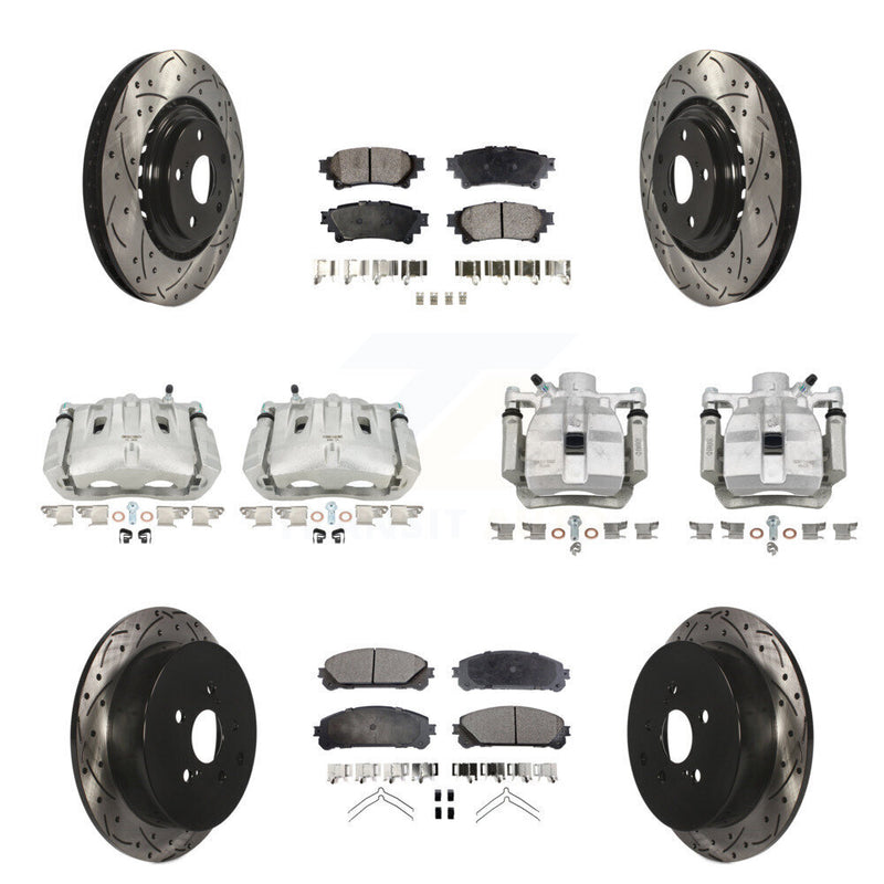 Transit Auto KCD-100218P Disc Brake Kit for 2010-2012 Toyota Sienna, Lexus RX350 - Front and Rear product image