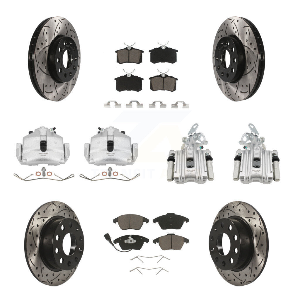 Transit Auto KCD-100220C Disc Brake Kit for 2014-2018 Volkswagen Jetta, Volkswagen Beetle - Front and Rear product image