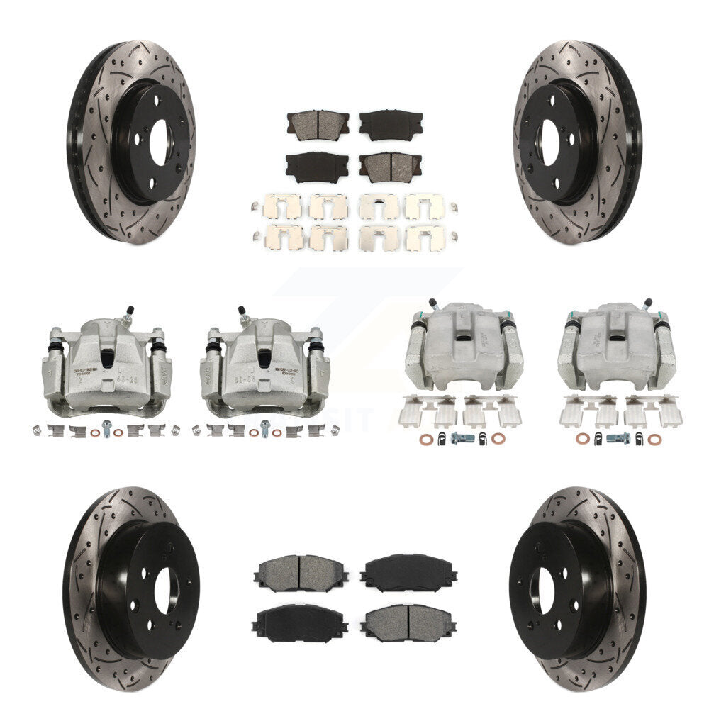 Transit Auto KCD-100220S Disc Brake Kit for 2012-2018 Toyota RAV4 - Front and Rear product image