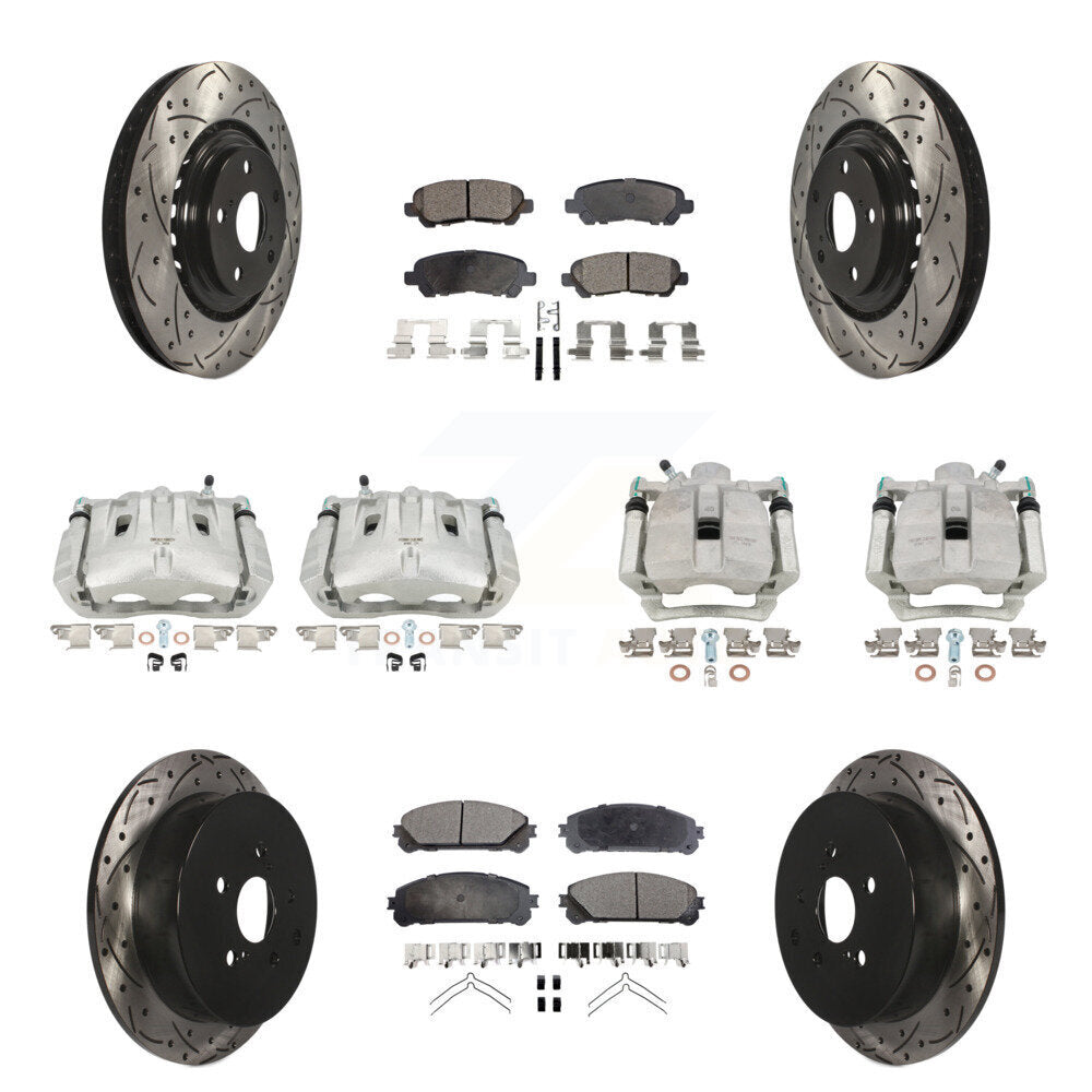 Transit Auto KCD-100222P Disc Brake Kit for 2014 Toyota Highlander - Front and Rear product image