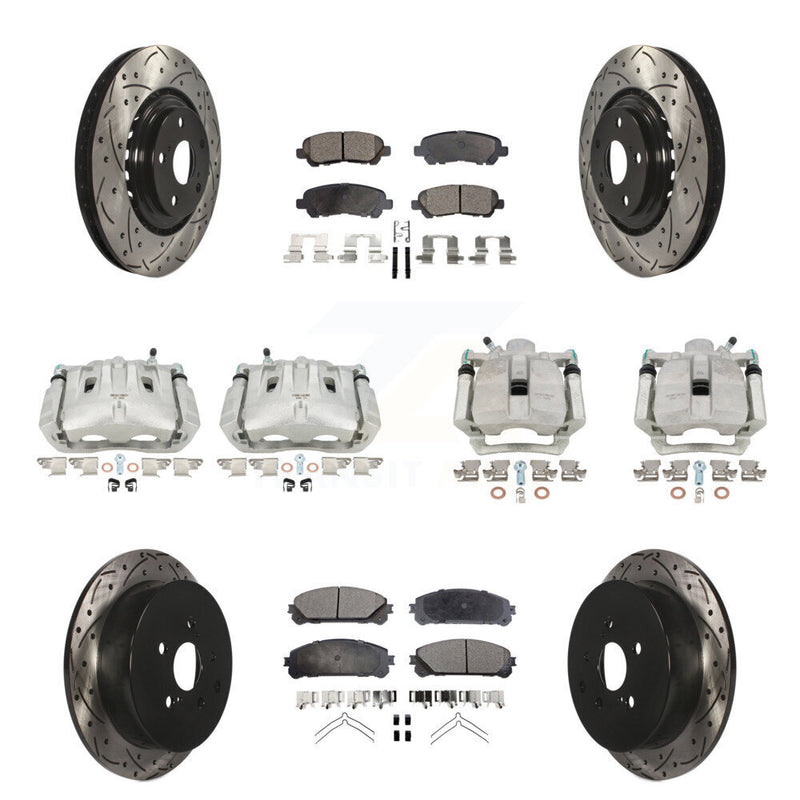 Transit Auto KCD-100222P Disc Brake Kit for 2014 Toyota Highlander - Front and Rear product image