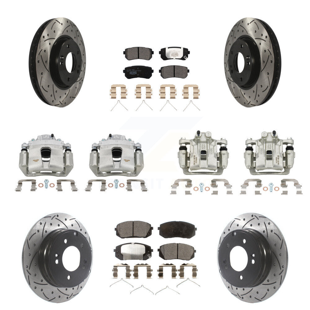 Transit Auto KCD-100222T Disc Brake Kit for 2016 Hyundai Sonata - Front and Rear product image