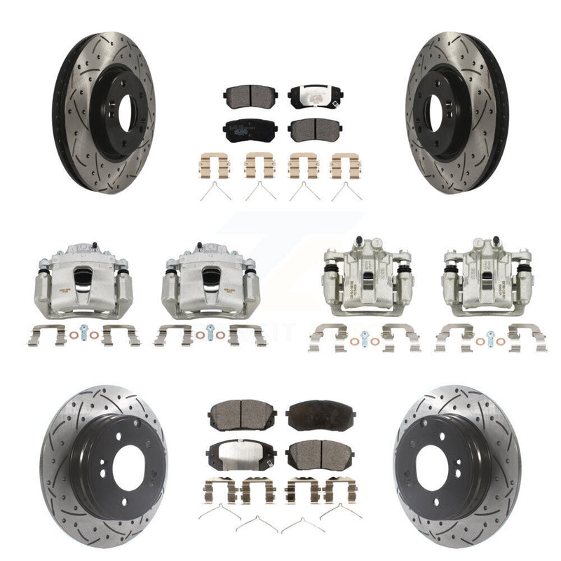 Transit Auto KCD-100222T Disc Brake Kit for 2016 Hyundai Sonata - Front and Rear product image