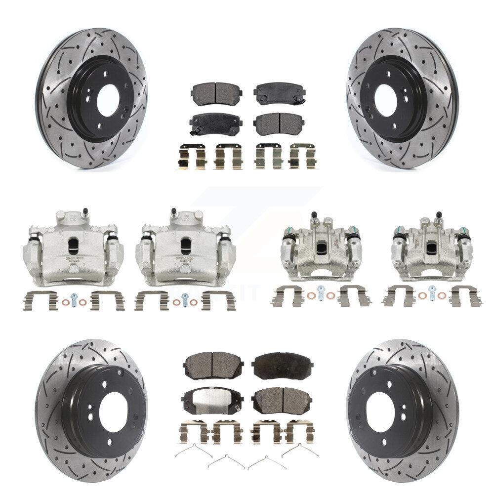 Transit Auto KCD-100224T Disc Brake Kit for 2016 Hyundai Sonata - Front and Rear product image