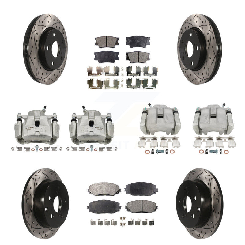 Transit Auto KCD-100226P Disc Brake Kit for 2012-2018 Toyota RAV4 - Front and Rear product image