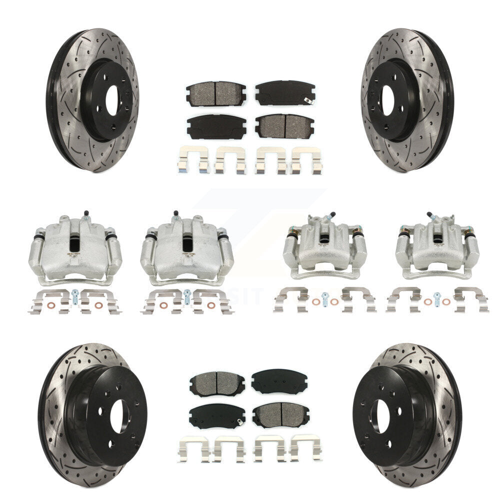 Transit Auto KCD-100226S Disc Brake Kit for 2010-2017 Chevrolet Equinox, GMC Terrain - Front and Rear product image