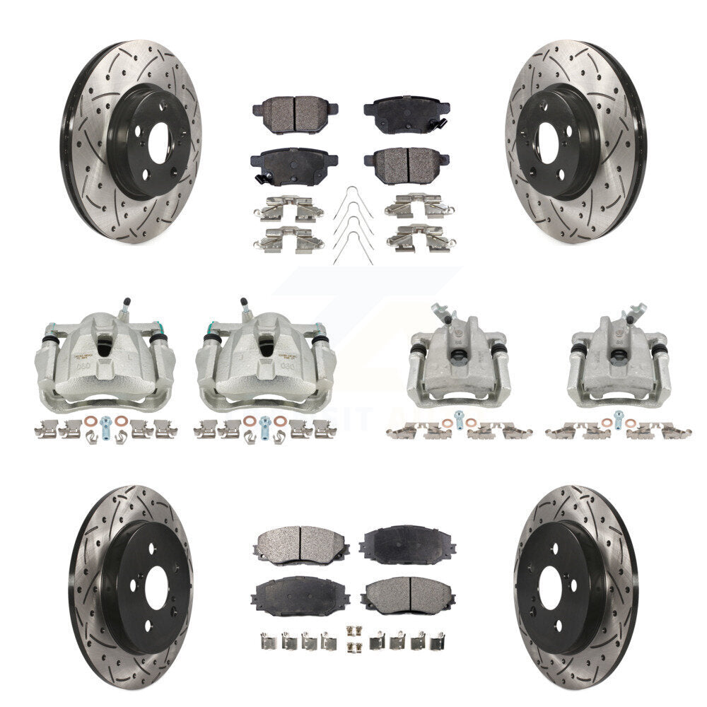 Transit Auto KCD-100227P Disc Brake Kit for 2009-2019 Toyota Corolla, Toyota Matrix, Pontiac Vibe - Front and Rear product image