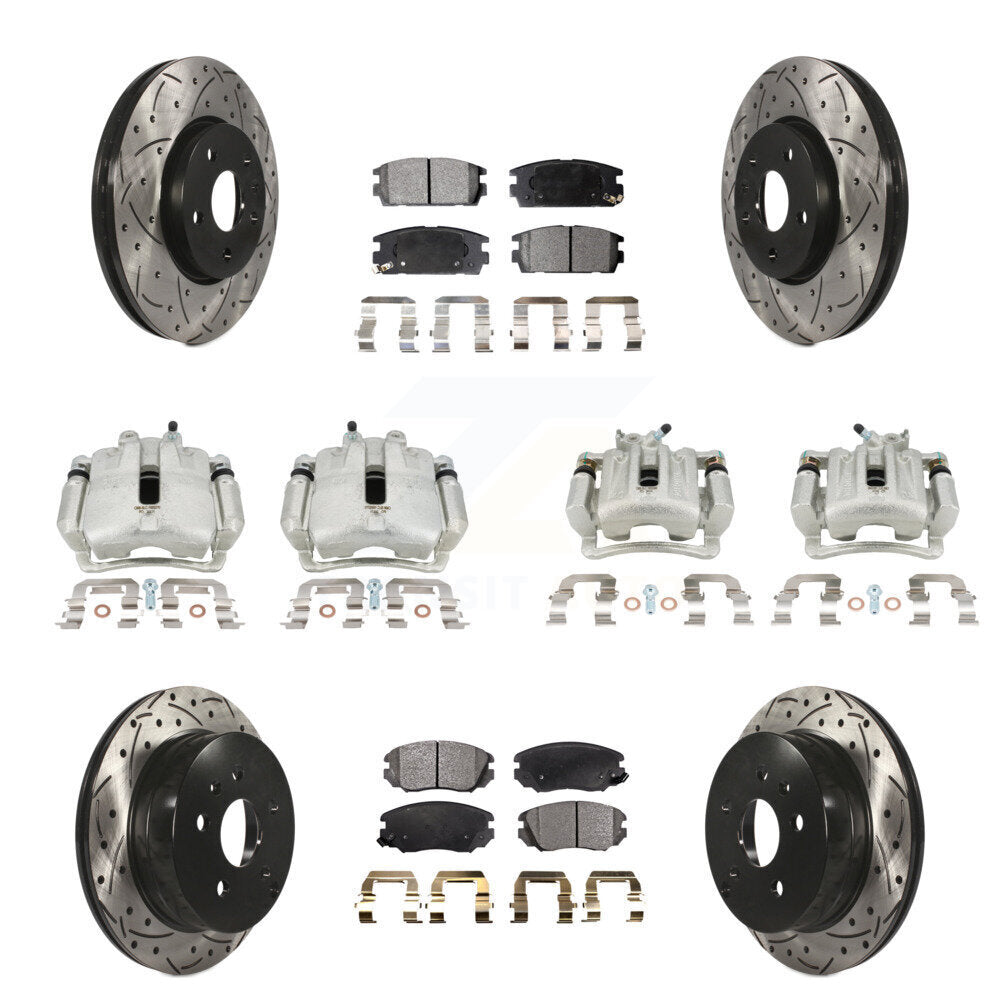 Transit Auto KCD-100232P Disc Brake Kit for 2010-2017 Chevrolet Equinox, GMC Terrain - Front and Rear product image