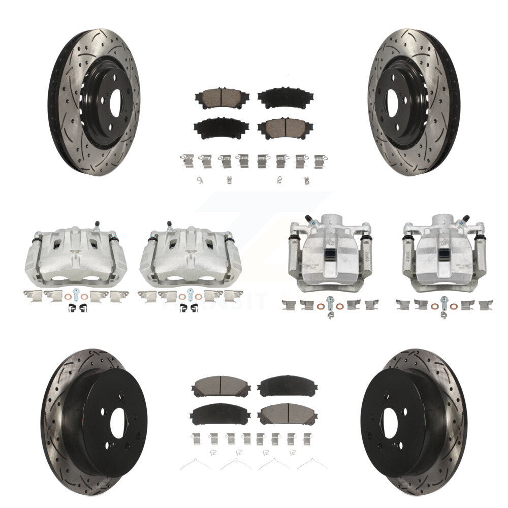 Transit Auto KCD-100236C Disc Brake Kit for 2010-2012 Toyota Sienna, Lexus RX350 - Front and Rear product image