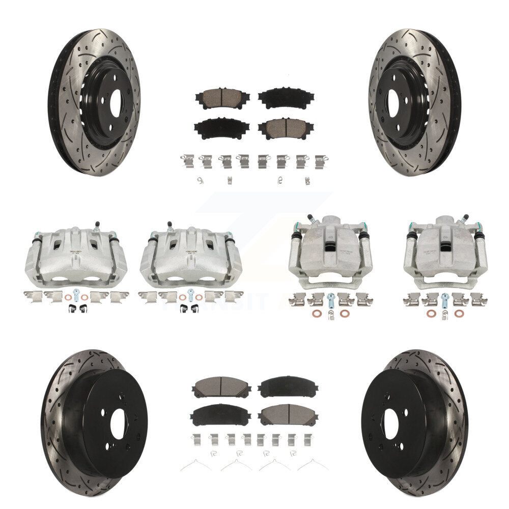 Transit Auto KCD-100238C Disc Brake Kit for 2013-2020 Toyota Highlander, Lexus RX350, Toyota Sienna - Front and Rear product image