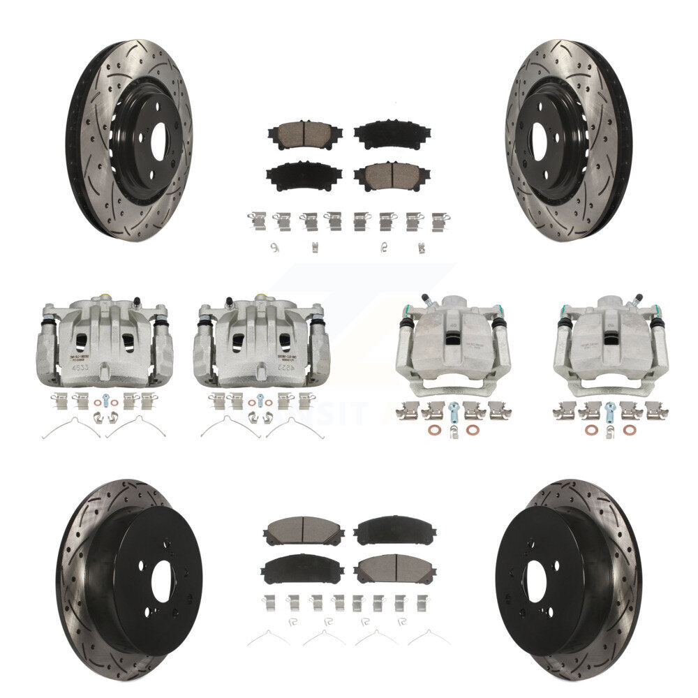 Transit Auto KCD-100239C Disc Brake Kit for 2012-2015 Lexus RX350, Lexus RX450h - Front and Rear product image