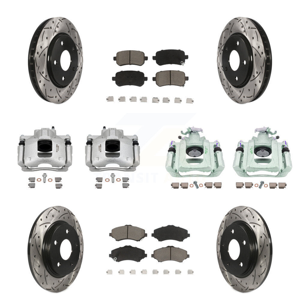 Transit Auto KCD-100241C Disc Brake Kit for 2008-2012 Ram C/V, Volkswagen Routan, Chrysler Town & Country & more - Front and Rear product image