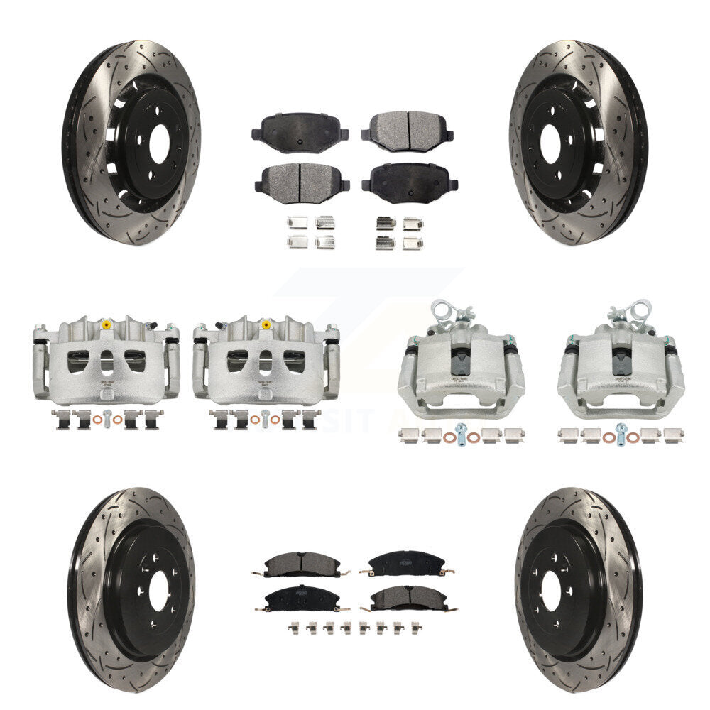 Transit Auto KCD-100242T Disc Brake Kit for 2013-2019 Ford Taurus, Ford Explorer, Lincoln MKS & more - Front and Rear product image