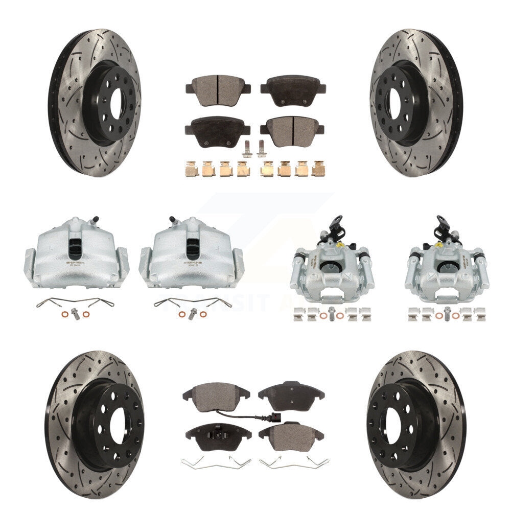 Transit Auto KCD-100245P Disc Brake Kit for 2012-2014 Volkswagen GTI - Front and Rear product image