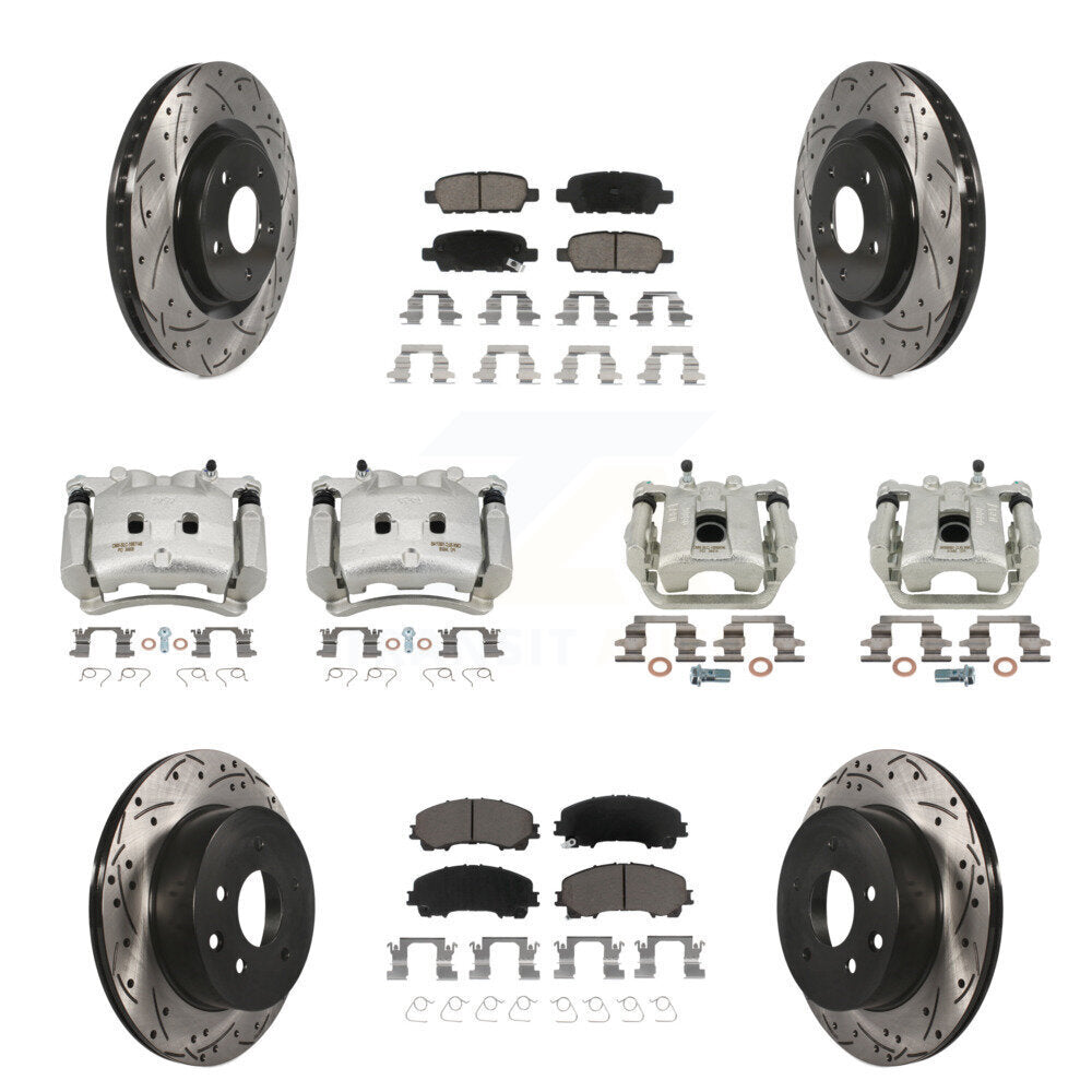 Transit Auto KCD-100247C Disc Brake Kit for 2014-2019 Nissan Rogue - Front and Rear product image
