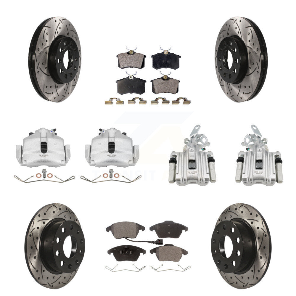 Transit Auto KCD-100252P Disc Brake Kit for 2014-2018 Volkswagen Jetta, Volkswagen Beetle - Front and Rear product image